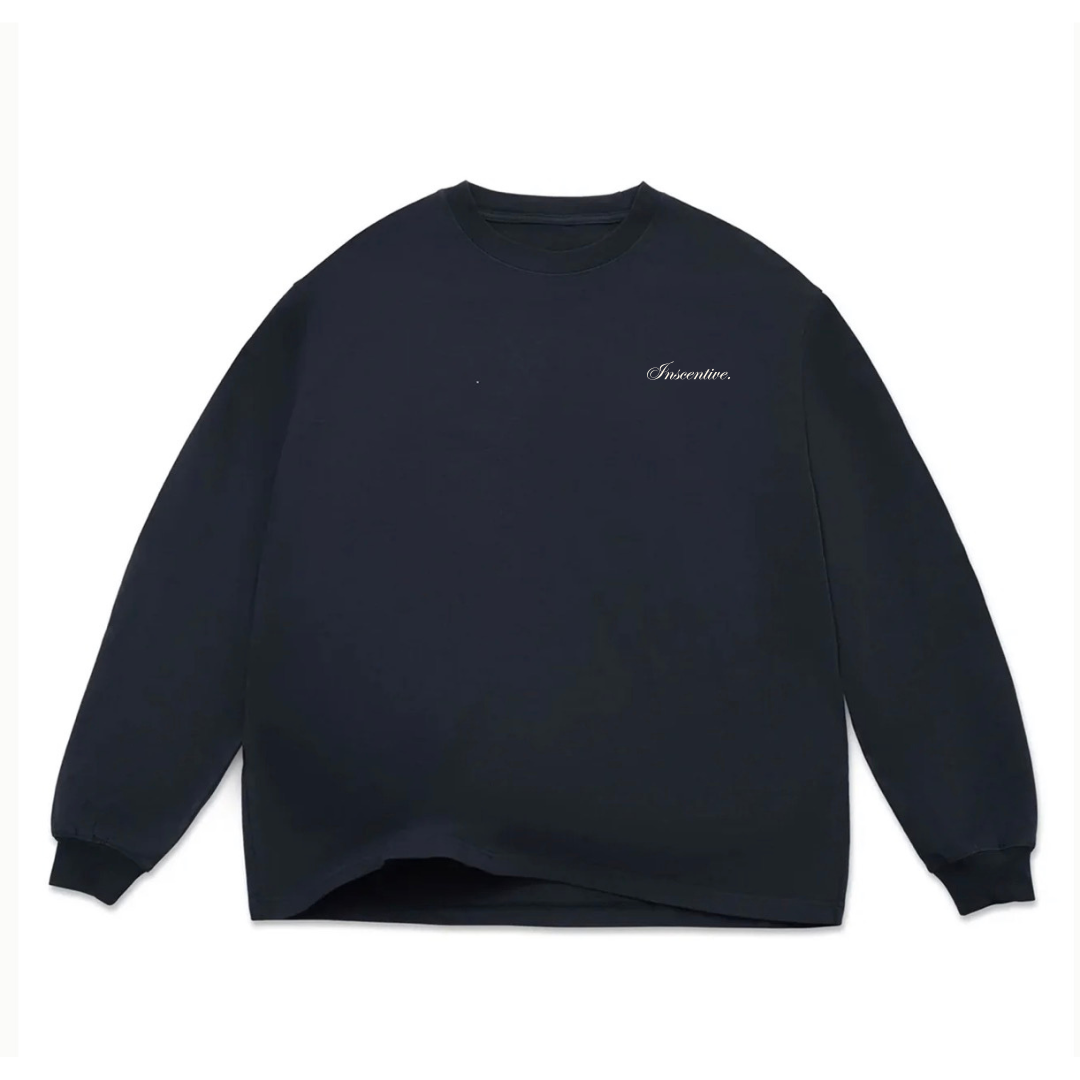 cursive limo black longsleeve