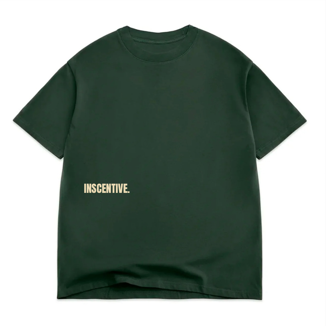 inscentive vintage forest green tee