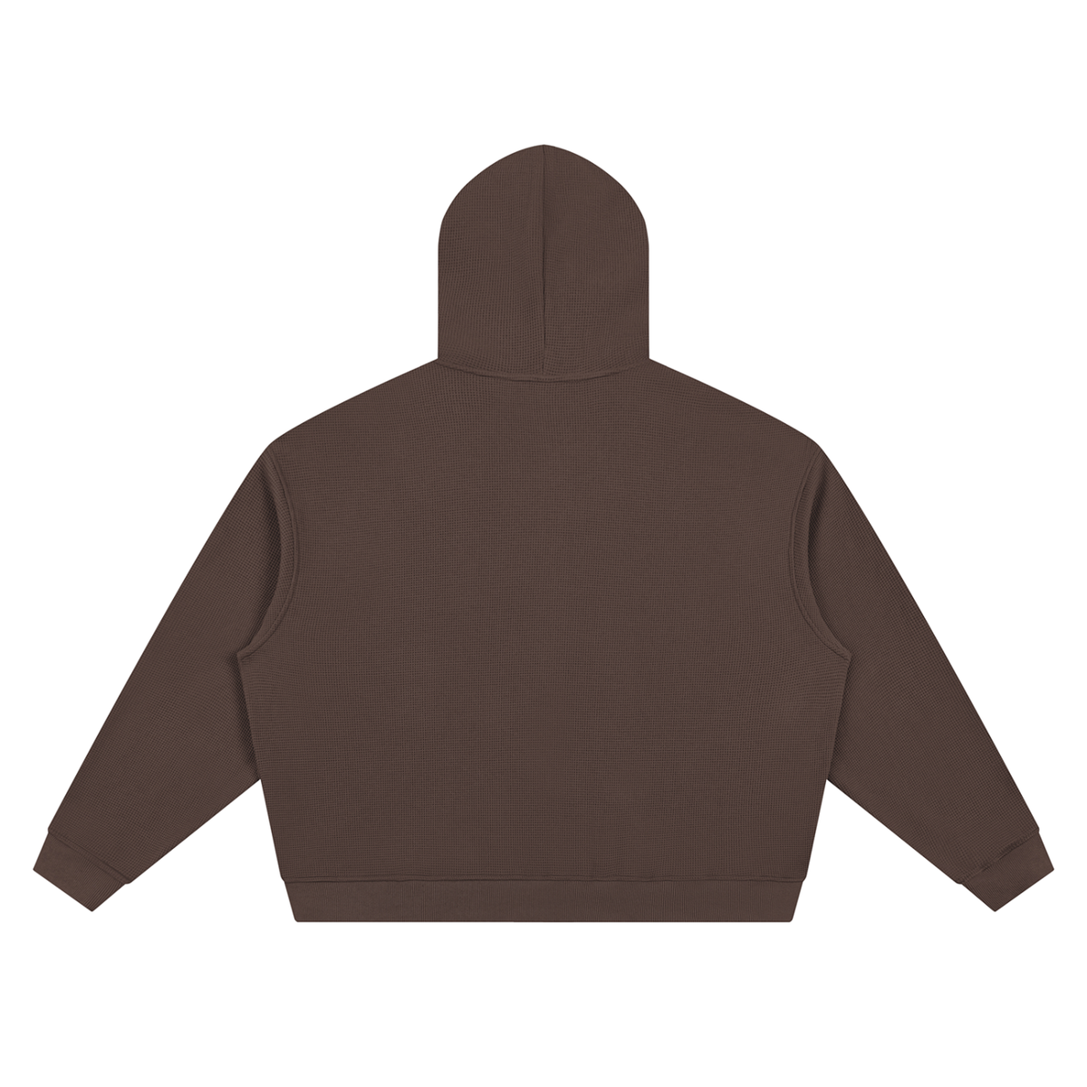 chocolate waffle knit zip-up