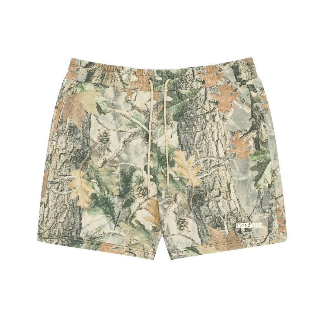 signature vintage tree camo shorts