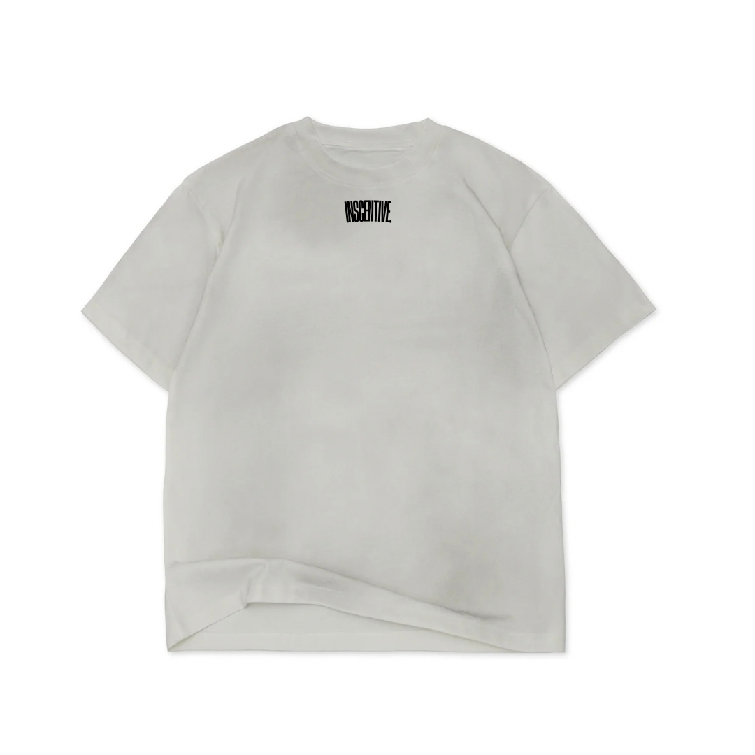dirty white mini print tee