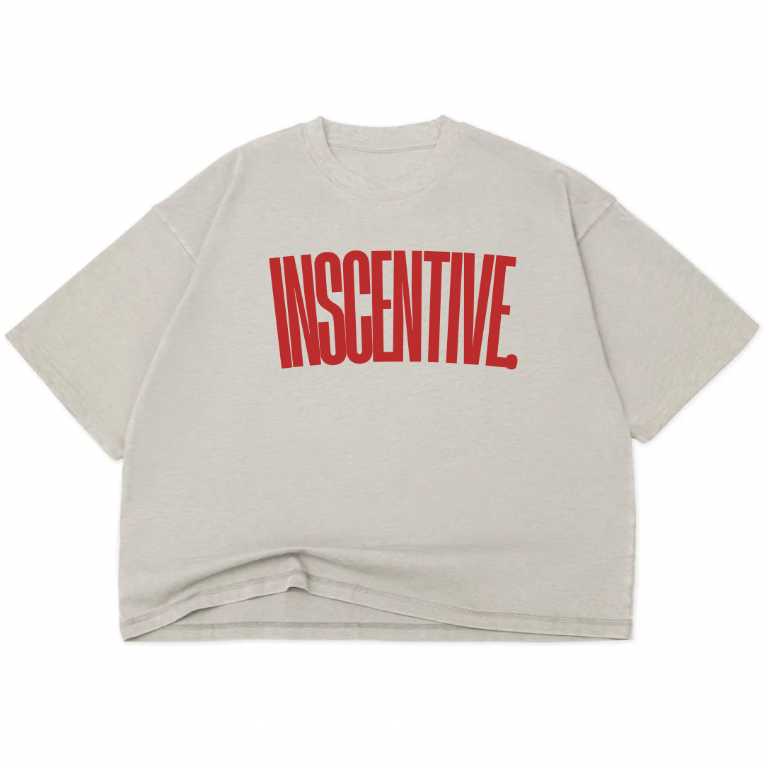 heather grey jumbo print tee