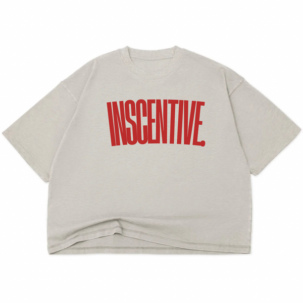 heather grey jumbo print tee