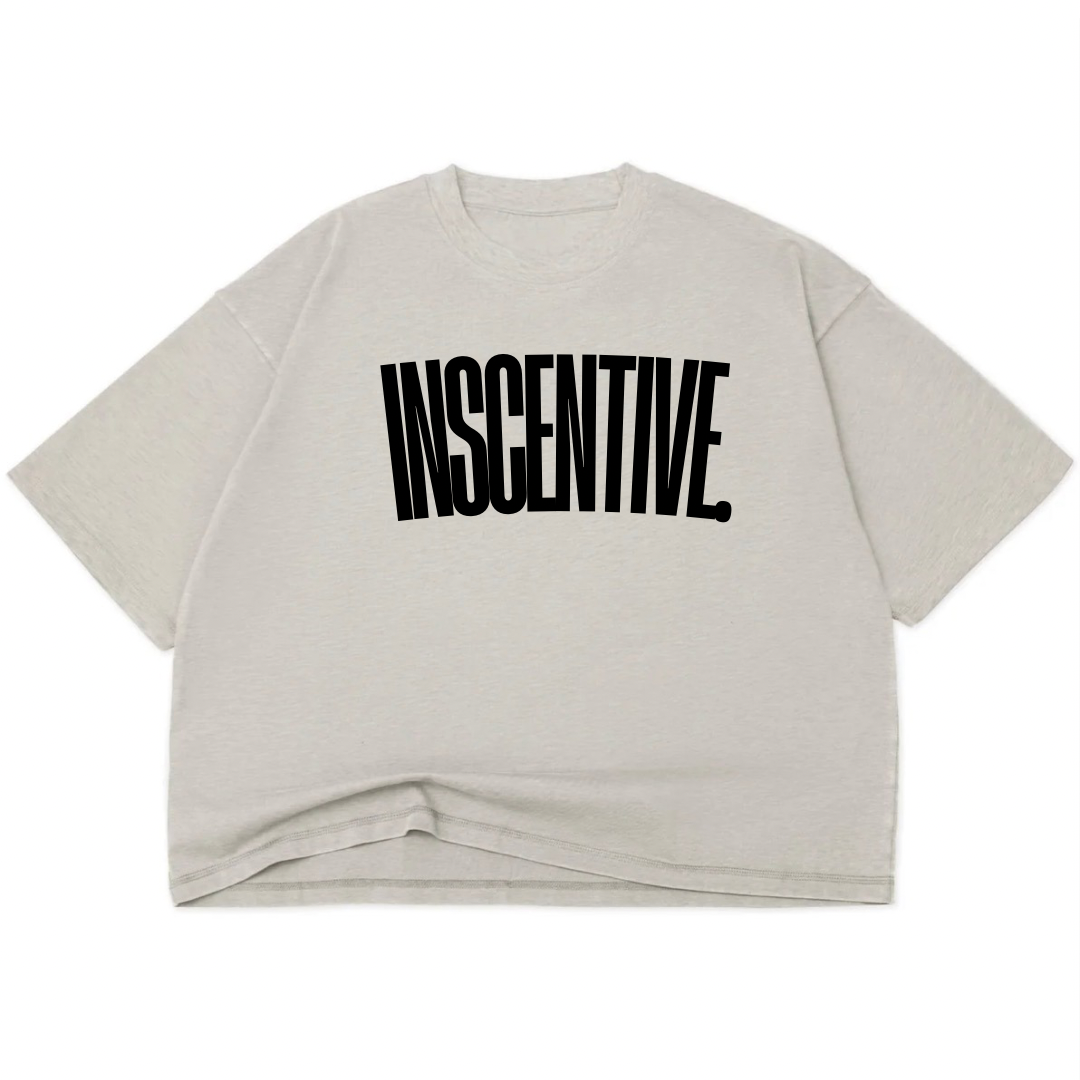black on heather grey jumbo print tee
