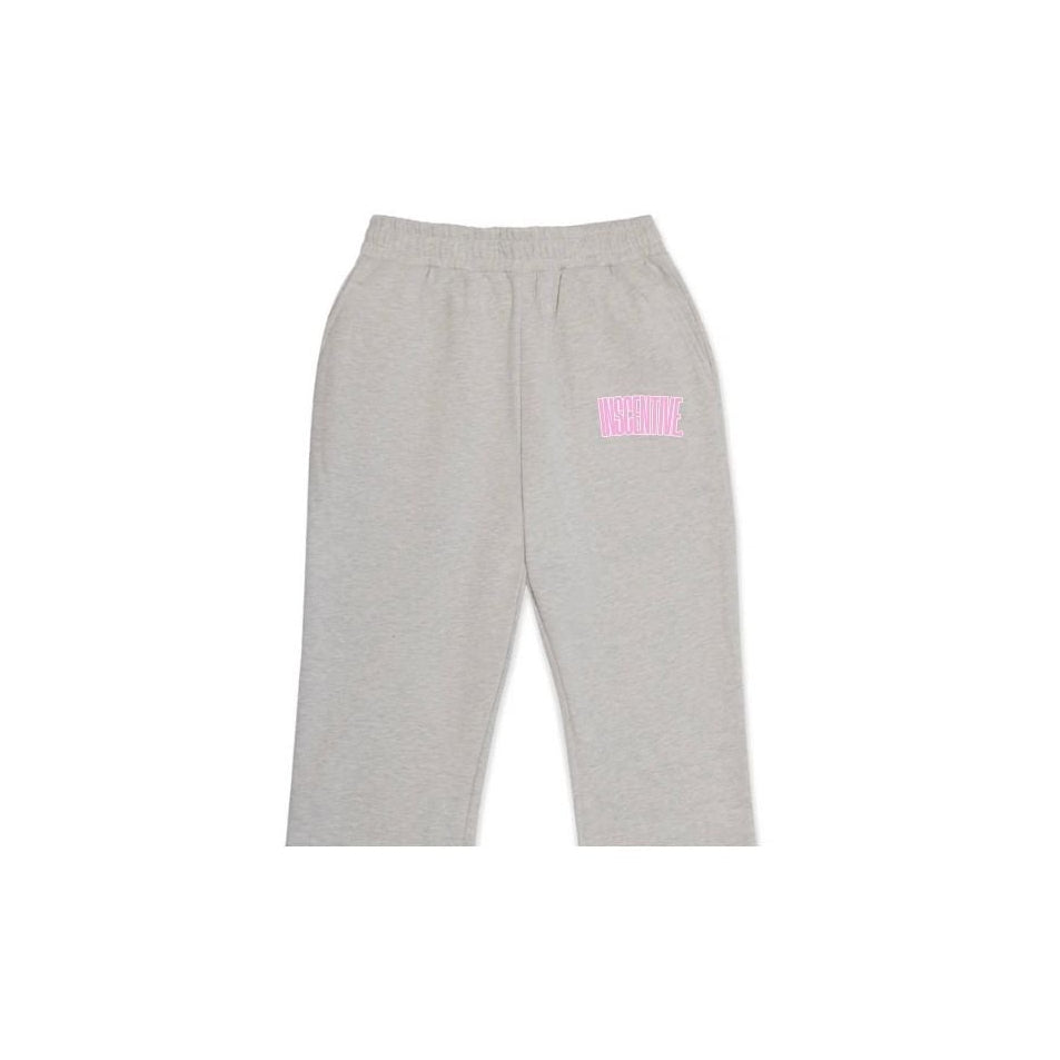 signature grey with dusty pink 3/4 sweatpants