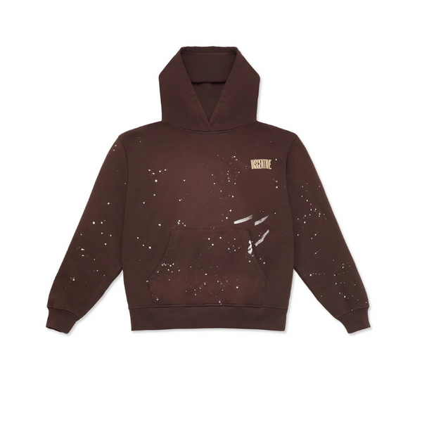 brown paint splatter hoodie