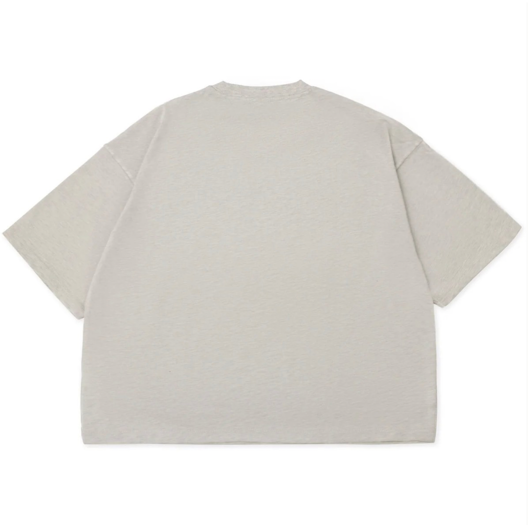 black on heather grey jumbo print tee