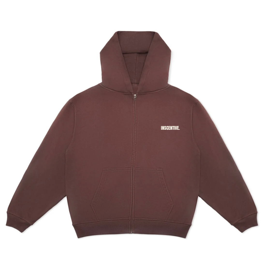 signature cabernet zip up hoodie